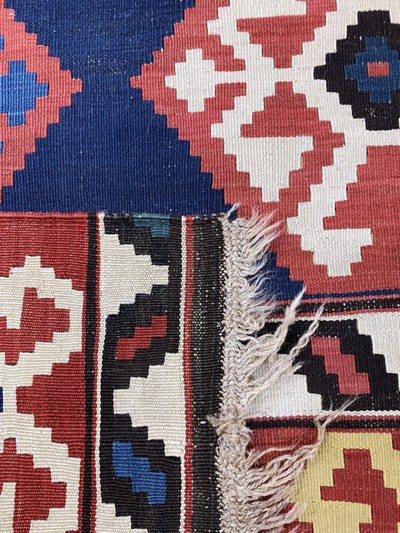 27035439h - Antiker Schirwan Kelim, Kaukasus, 19.Jhd, Wolle auf Wolle, ca. 275 x 210 cm, EHZ: 2 ...