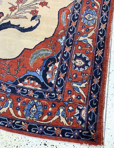 27035441e - Antiker Täbriz, Persien, um 1900, Wolle aufBaumwolle, ca. 390 x 280 cm, EHZ: 4 ...