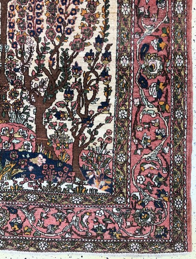 27035443a - Antiker Bachtiar, Persien, um 1900, Wolle auf Baumwolle, ca. 200 x 147 cm, EHZ: 2-3 ...