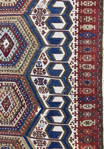 27035452d - Antiker Konya Kelim, Türkei, 19.Jhd, Wolle auf Wolle, ca. 420 x 165 cm, EHZ: 3 ...