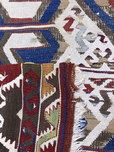 27035452h - Antiker Konya Kelim, Türkei, 19.Jhd, Wolle auf Wolle, ca. 420 x 165 cm, EHZ: 3 ...