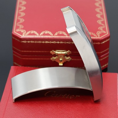 27035469d - CARTIER Tank Americaine Reiseuhr, Schweiz um 2000, quarz, rechteck., aufklappbares Geh., ...