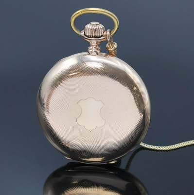 27035853b - IWC Herrensavonette in RG 585/000, Schweiz um 1895, guill. 3-Deckel-Goldgeh. dell./ ...