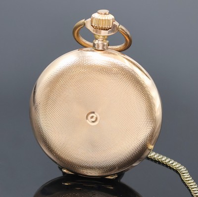 27035867c - SYSTEME GLASHÜTTE schwere Herrensavonette in RG 585/000 an Kette in GG 585/000, Schweiz ...