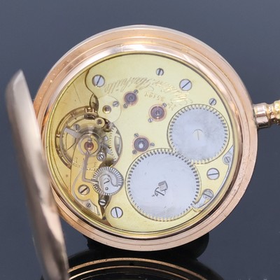 27035867g - SYSTEME GLASHÜTTE schwere Herrensavonette in RG 585/000 an Kette in GG 585/000, Schweiz ...
