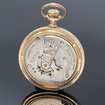 27035870b - WALTHAM vergoldete Taschenuhr, USA um 1900, beids. verschr. Geh., rücks. Hirsch-Gravur, ...