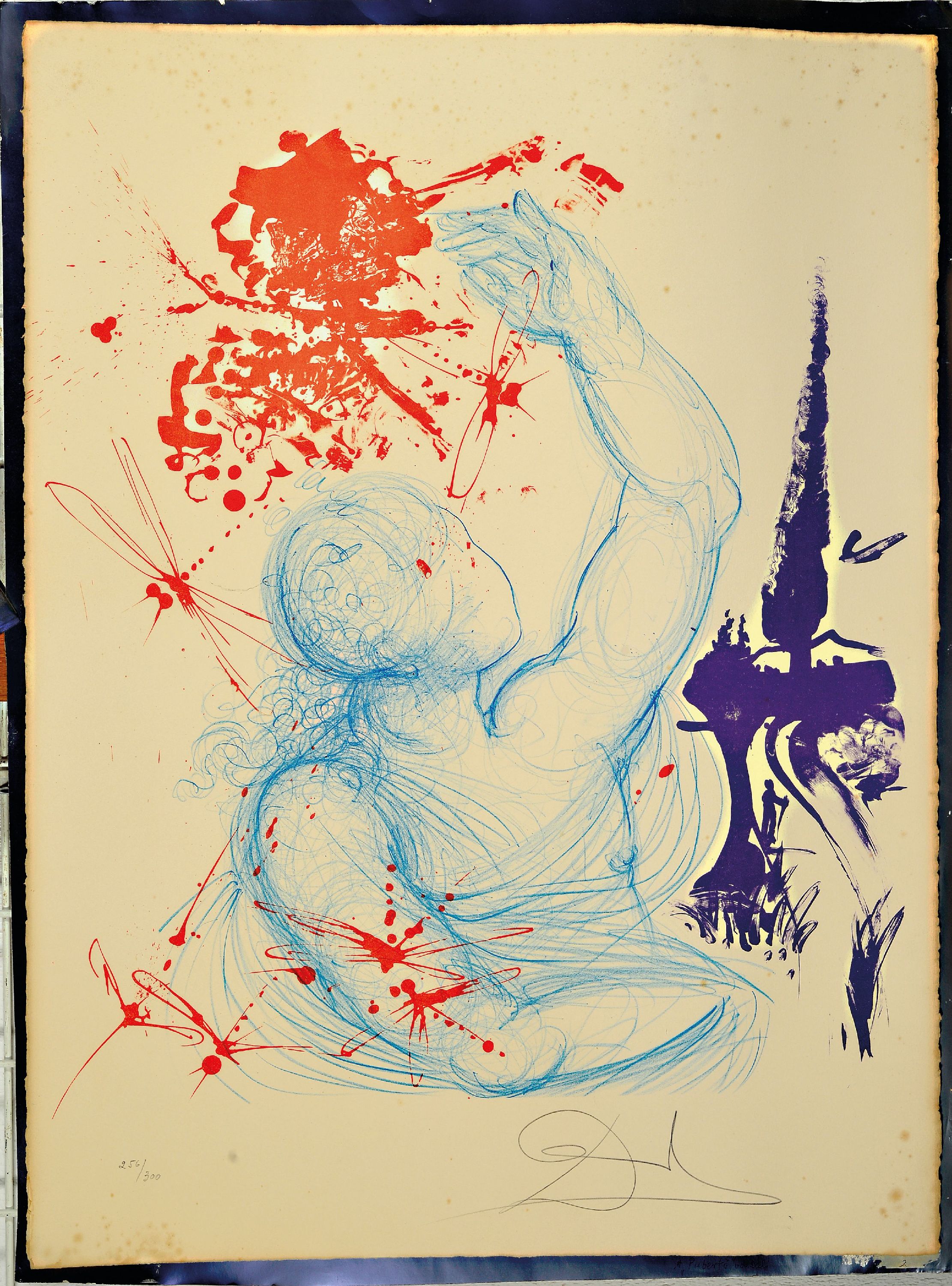 Detail k: Salvador Dali, 1904-1989, Zinklithographie, "Pubertät", aus der Serie "Edades de la vida" von 1973, Ed. 256/300, handsigniert, ...