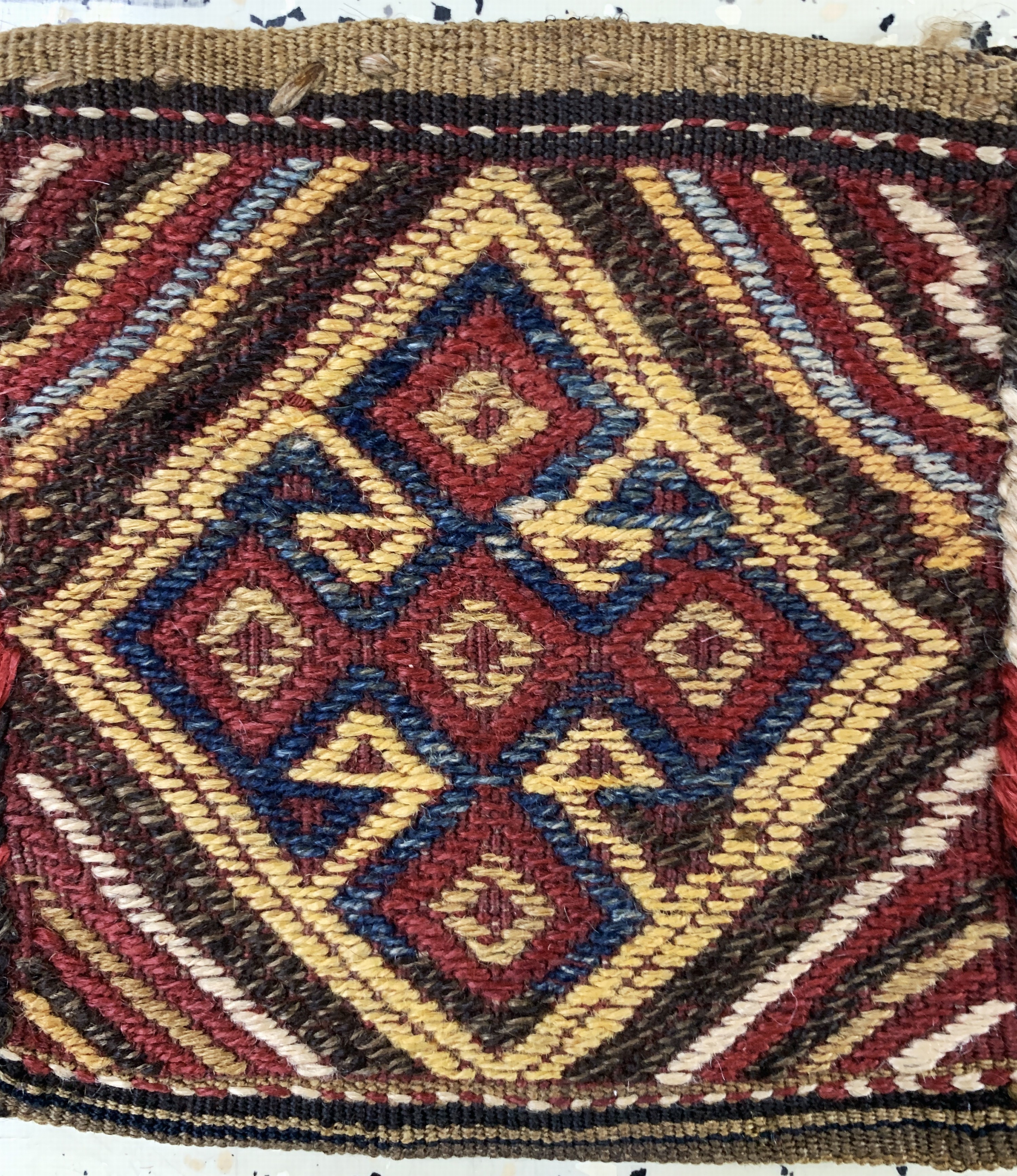 Detail d: Konvolut aus 6 Taschen, Persien, Anfang bisMitte 20.Jhd, Wolle auf Wolle, ca. 30 x 23 cm (eine der Taschen mit Seidengrund).