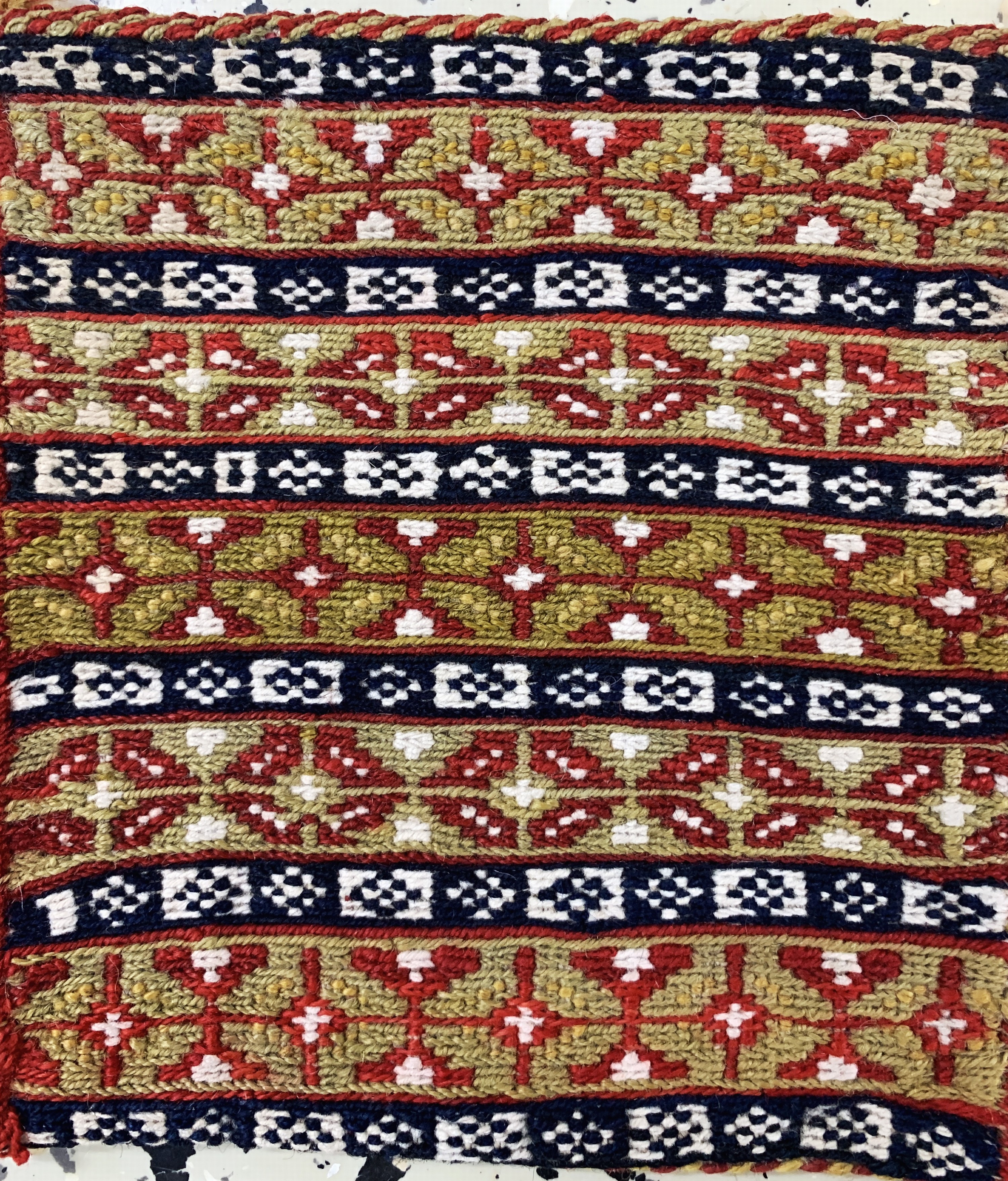 Detail g: Konvolut aus 6 Taschen, Persien, Anfang bisMitte 20.Jhd, Wolle auf Wolle, ca. 53 x 23 cm,EHZ: 2
