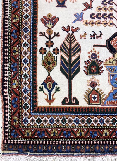 27036419d - Afschar, Persien, Ende 20.Jhd, Wolle auf Wolle, ca. 200 x 130 cm, EHZ: 2 Schätzpreis: ...