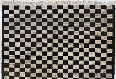 27036421a - Louri Gabbeh Persien, ´Schachbrett´Motiv, Anfang 20.Jhd, Wolle auf Baumwolle, ca. 138 x ...