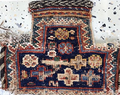 27036430c - Konvolut aus 6 Taschen, Persien, Anfang bisMitte 20.Jhd, Wolle auf Wolle, ca. 30 x 23 ...