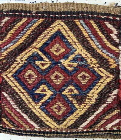 27036430d - Konvolut aus 6 Taschen, Persien, Anfang bisMitte 20.Jhd, Wolle auf Wolle, ca. 30 x 23 ...