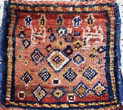 27036430f - Konvolut aus 6 Taschen, Persien, Anfang bisMitte 20.Jhd, Wolle auf Wolle, ca. 30 x 23 ...