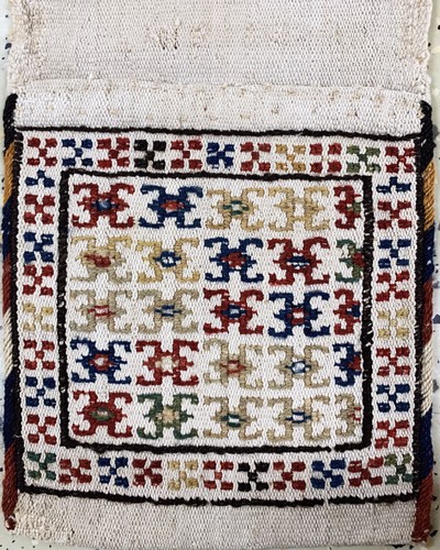 27036431f - Konvolut aus 6 Taschen, Persien, Anfang bisMitte 20.Jhd, Wolle auf Wolle, ca. 53 x 23 ...