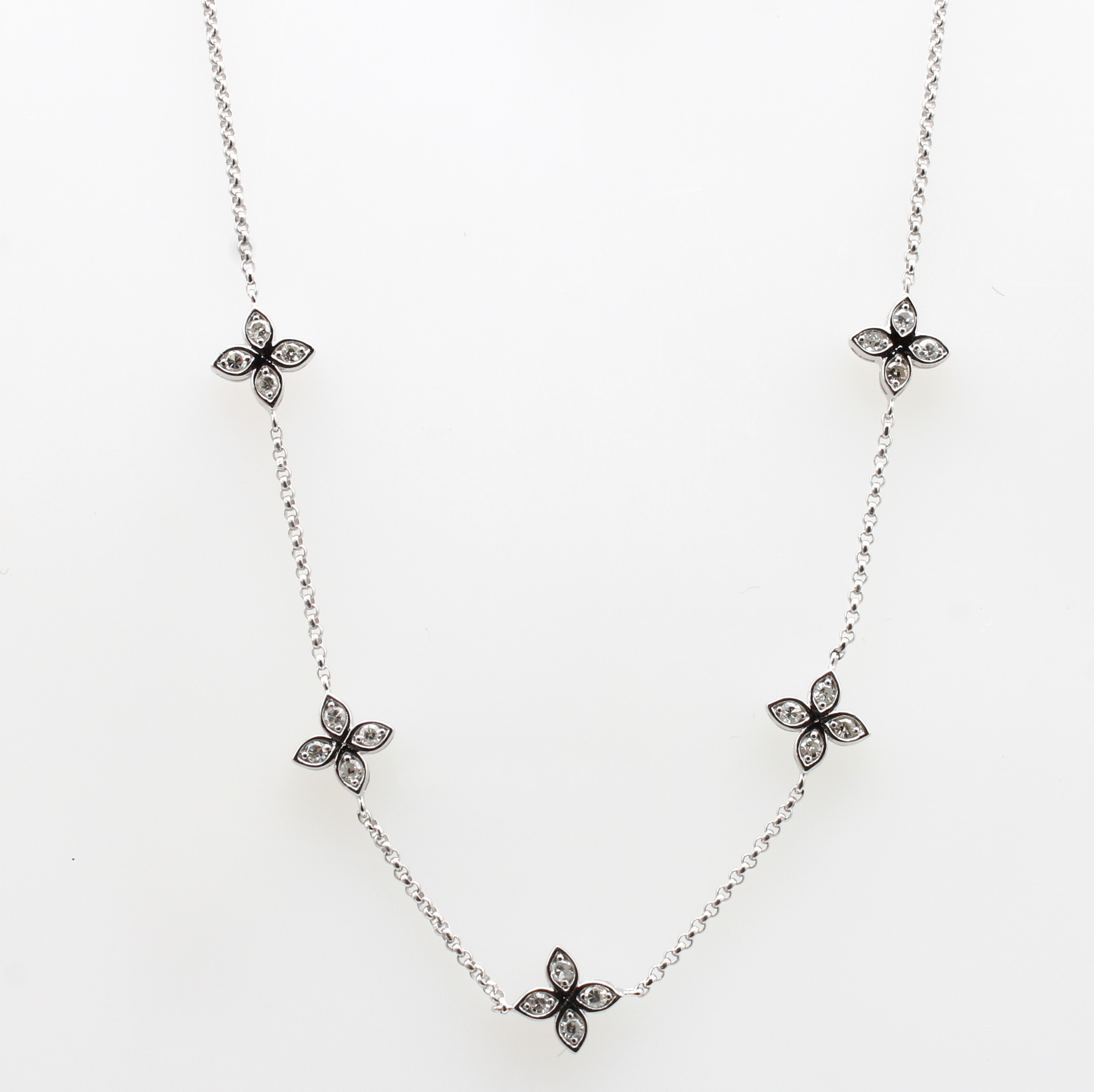 Image 27036504 - Collier mit Brillanten, WG 585/000, 20 Brill zus. ca. 0.21 ct feines Weiß/vs-si in ...