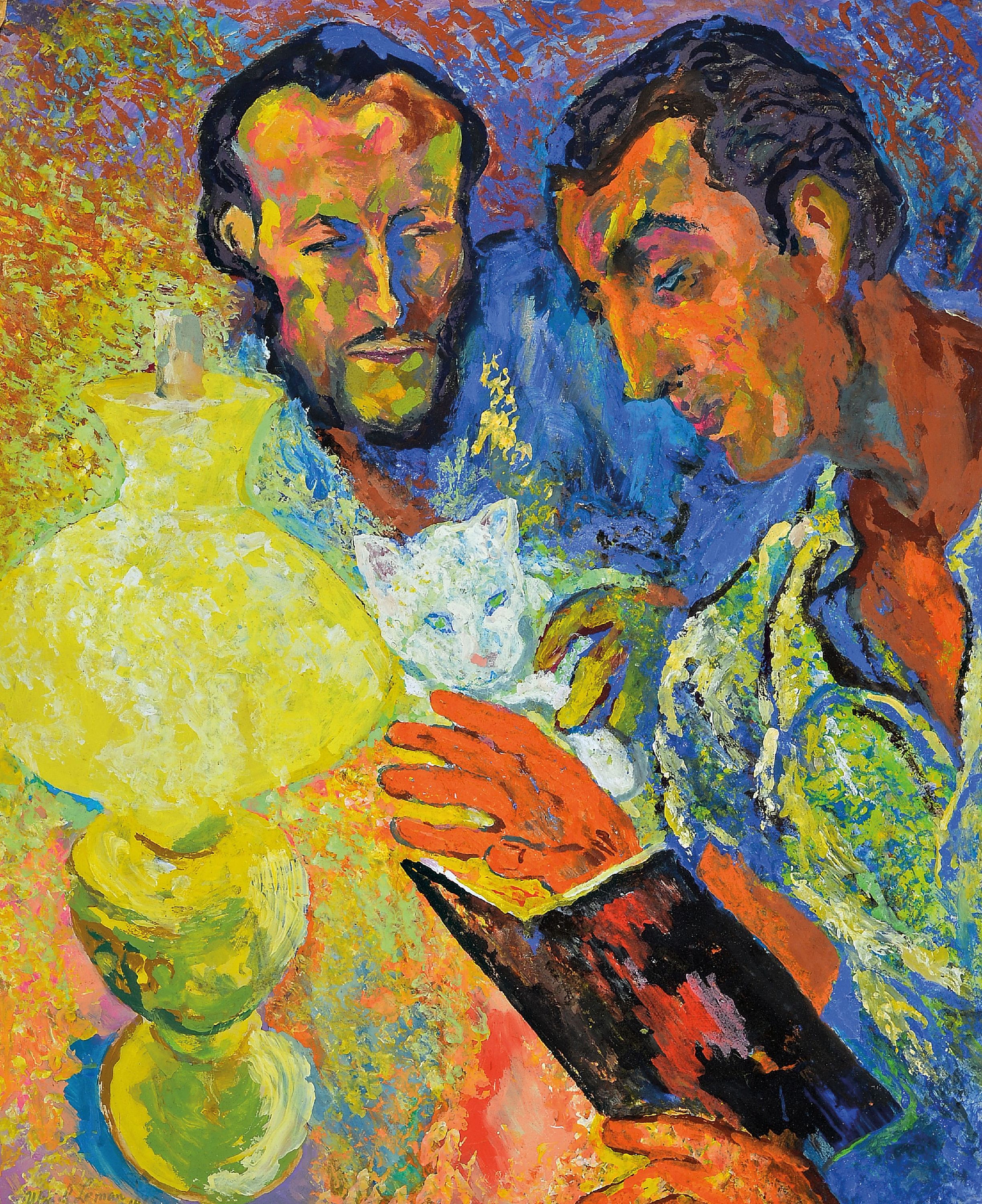 Image 27036543 - Ulrich Leman, 1885 Düsseldorf-1988 Deia/Mallorca, ´Dichterlesung´ so verso bez., wohl ...