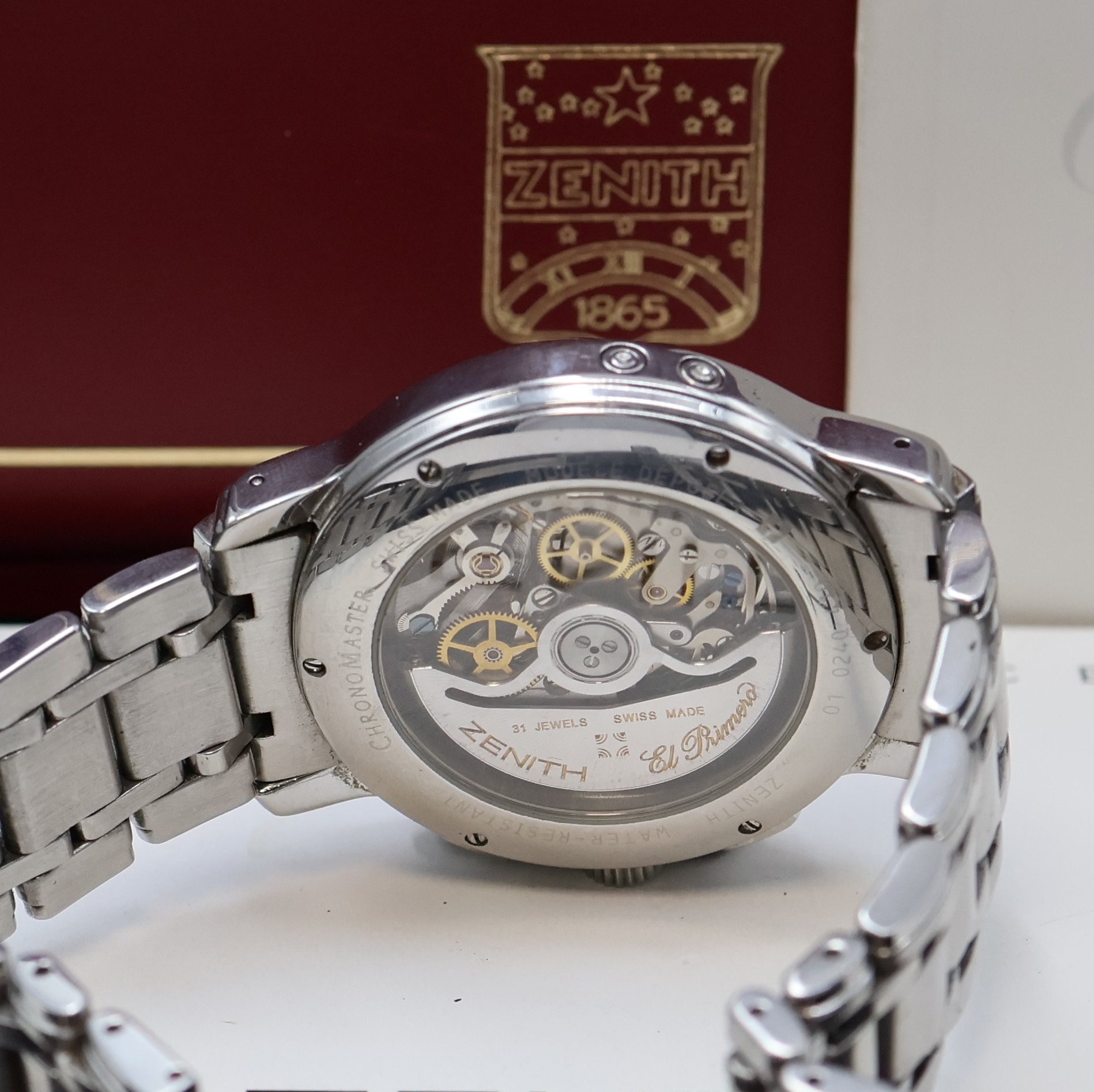 Detail e: ZENITH hochfeiner Schaltradchronograph in Chronometerqualität Serie Chronomaster Referenz 01.0240.410, Schweiz um 2000, Automatik, beids. vergl. ...