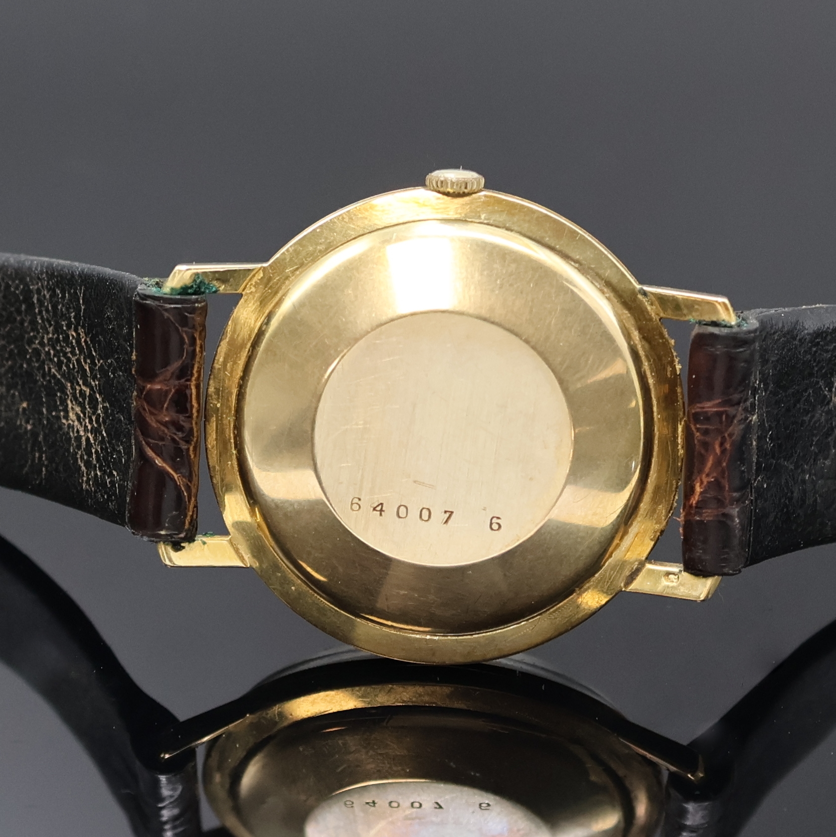 Detail c: ZENTRA Savoy Armbanduhr in GG 585/000, Schweiz um 1960, Automatik, Boden u. Glasrand aufgedr., gold. Zifferbl. m. aufges. Std.- Ind., gold. Zeiger, ...