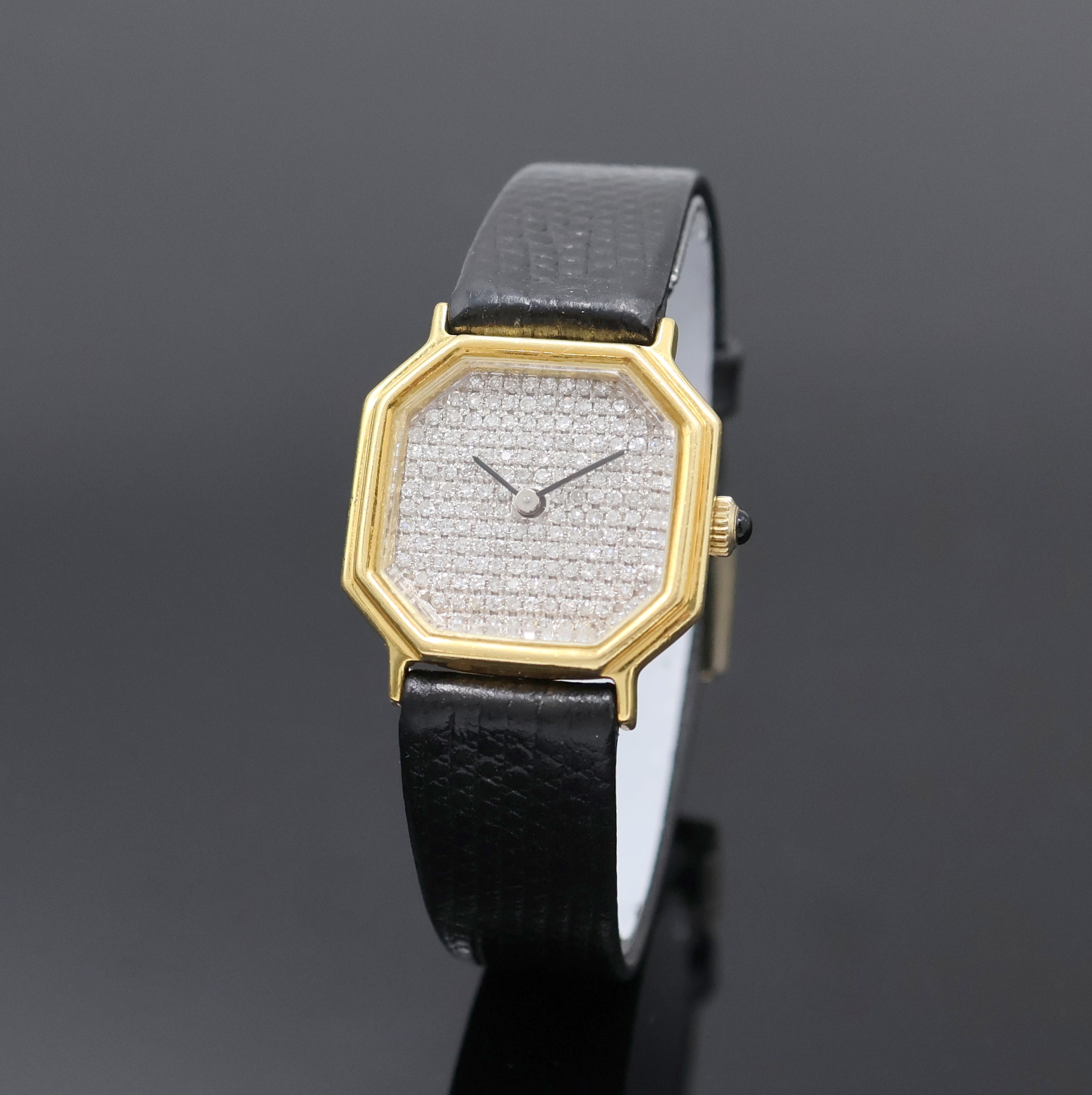 Image 27036590 - Damenschmuckuhr in GG 750/000, Schweiz um 1975, Handaufzug, Boden aufgedr., ...