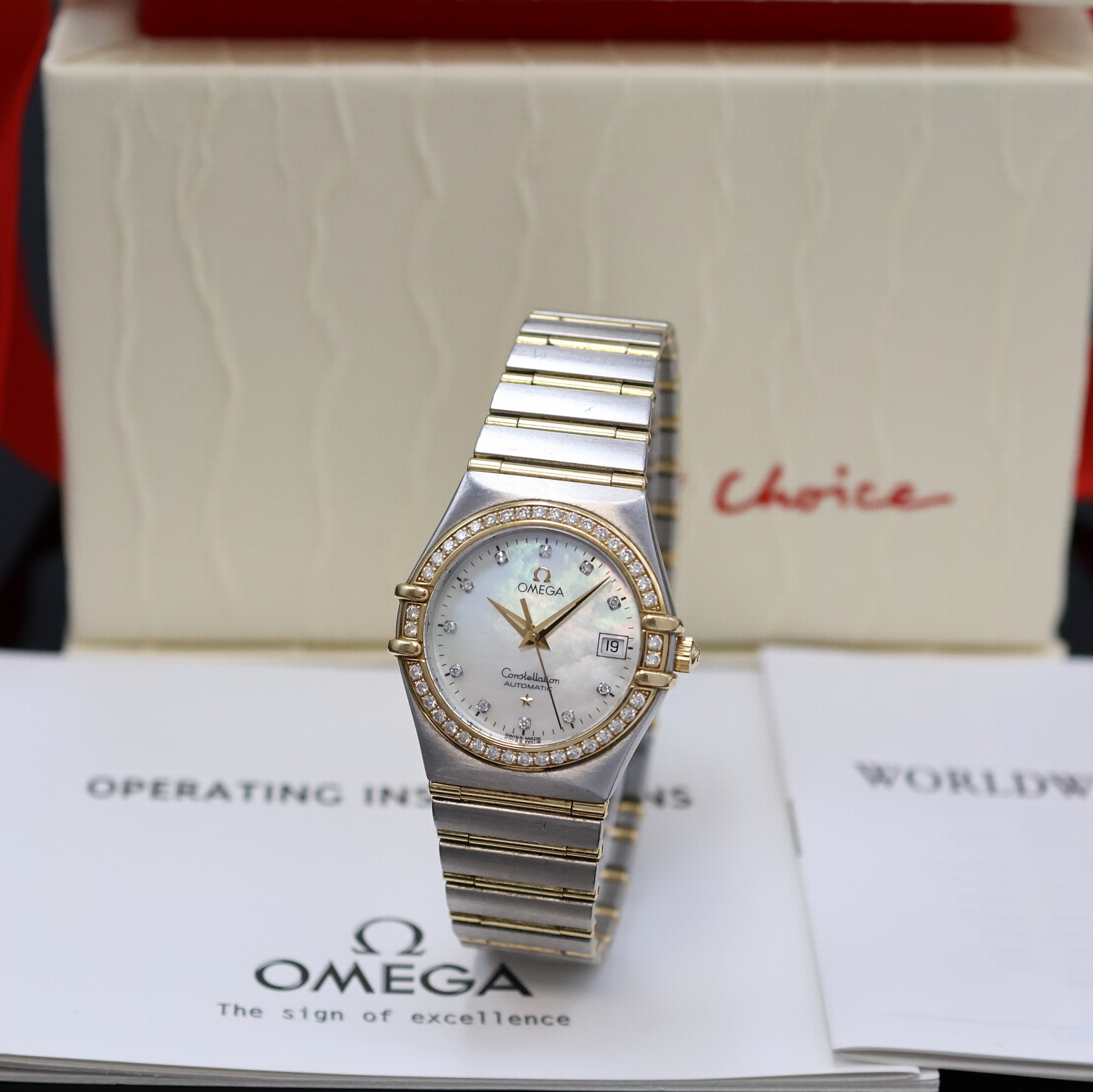 Image 27036598 - OMEGA Constellation Damenarmbanduhr in Stahl/Gold mit Diamanten Referenz 766.1201, ...