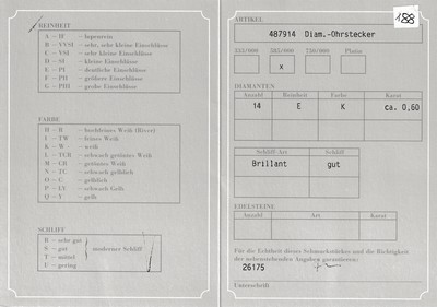 27036510a - Paar 14 kt Gold Brillant-Ohrclips, GG/WG 585/000, 2 in WG gefasste Brillanten zus. ca. ...
