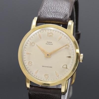 27036579a - PARA Klasse Armbanduhr in GG 585/000, Schweiz um 1965, Handaufzug, Boden aufgedr., silb. ...