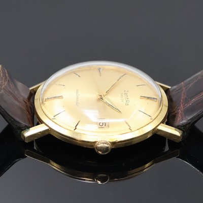 27036584b - ZENTRA Savoy Armbanduhr in GG 585/000, Schweiz um 1960, Automatik, Boden u. Glasrand ...