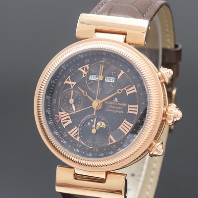 27036591a - JACQUES LEMANS vergoldeter Armbandchronograph mit Vollkalender Referenz 1-1217, Schweiz ...