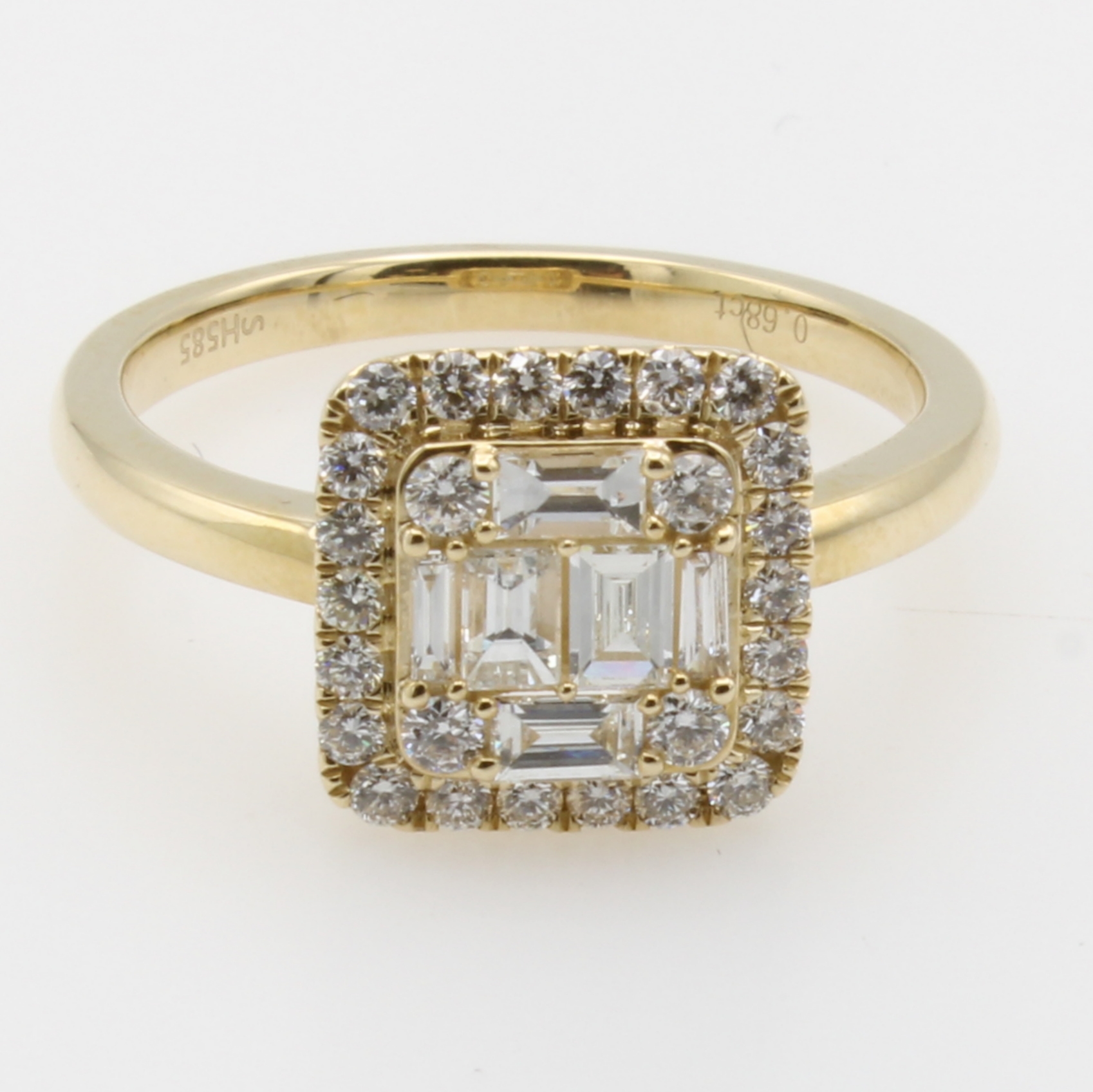 Image 27036657 - Ring mit Diamanten und Brillanten, GG 585/ 000, Diam. in versch. Schliffformen u. Brill. ...