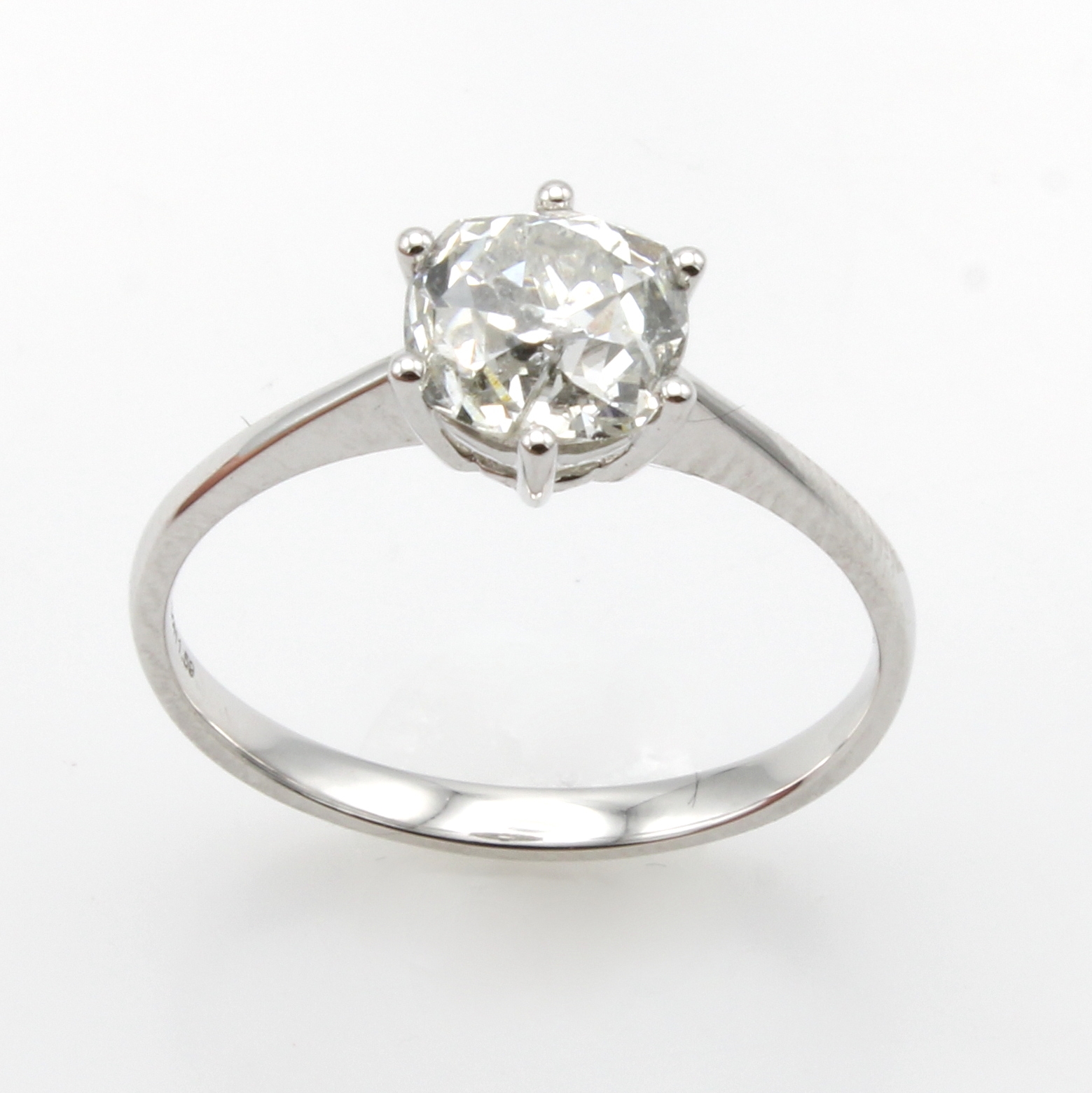 Image 27036660 - Ring mit Brillantsolitär, WG 750/000, Brill.ca. 1.59 ct feines Weiß/p2 in ...