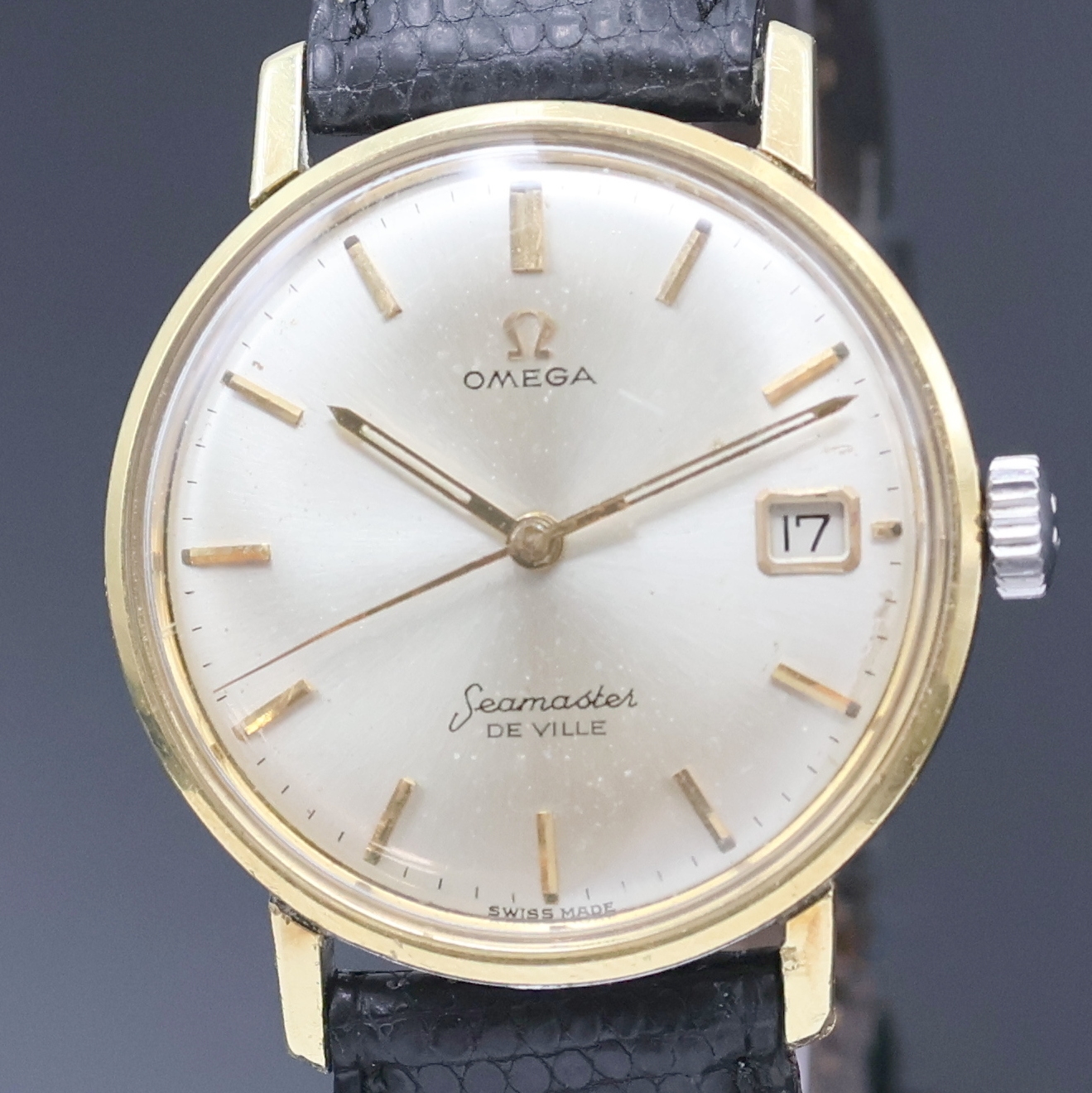 Detail a: OMEGA Seamaster De Ville Herrenarmbanduhr in Stahl mit Goldhaube Referenz 14920 62 SC, Schweiz um 1964, Handaufzug, Monocoque-Geh., Boden m. ...