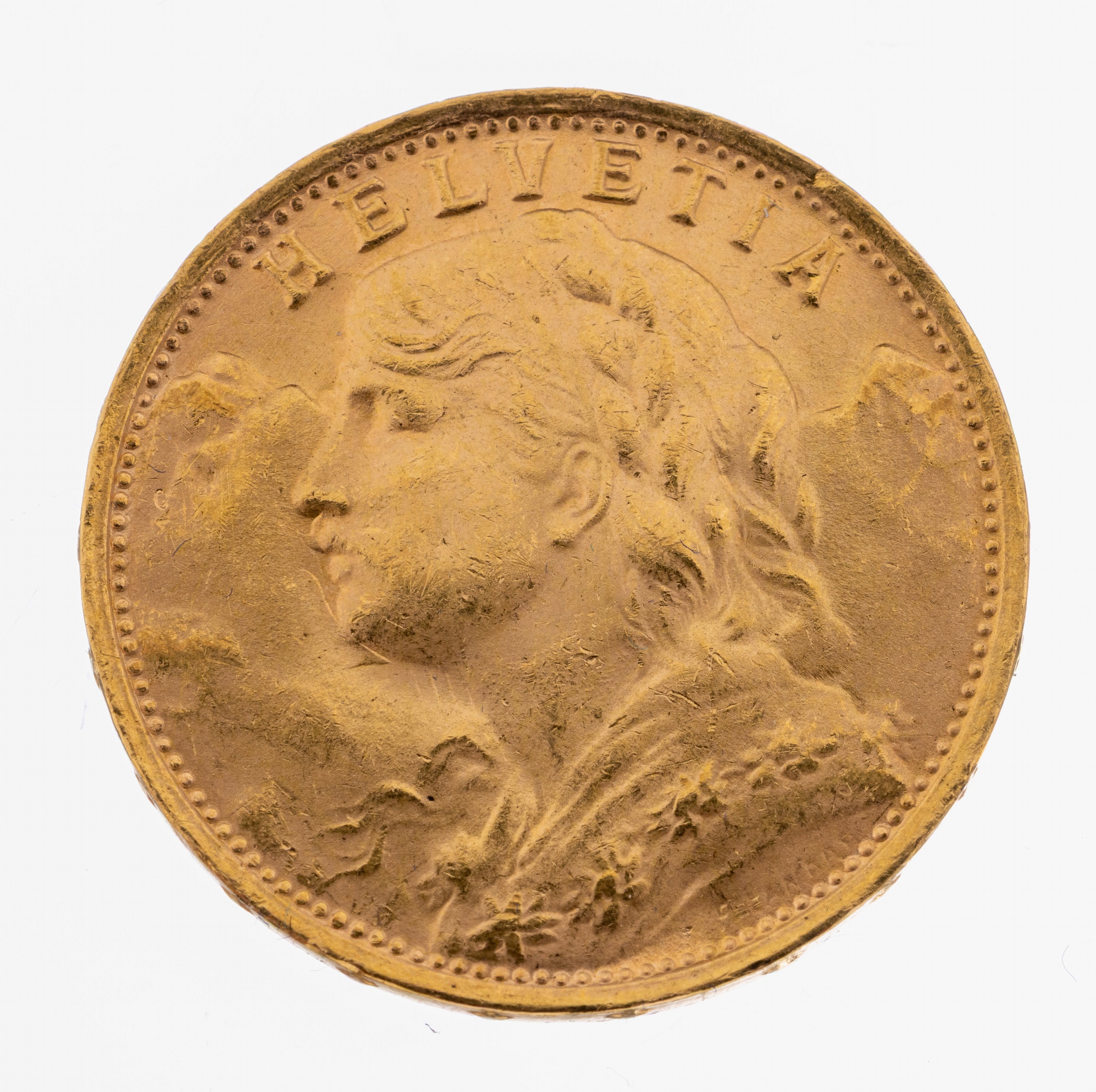 Image 27036684 - 20 Franken Goldmünze, Schweiz, 1935, sogn. Vreneli, Helvetia