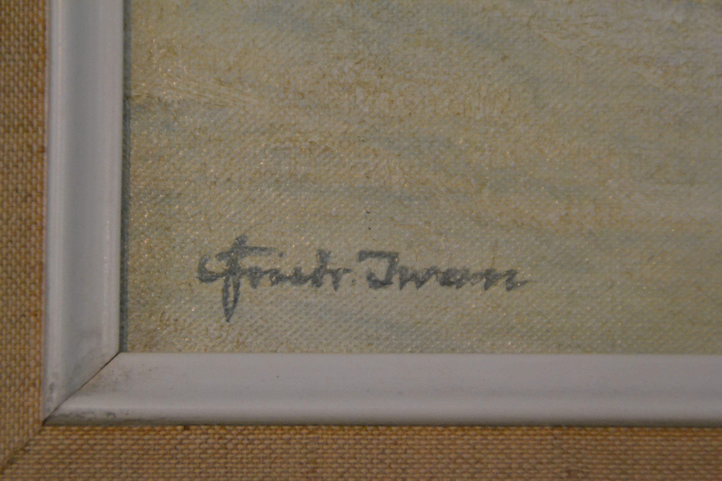 Detail a: Friedrich Iwan, 1889 Landeshut in Niederschlesien- 1967 Wangen im Allgäu, Verschneite Winterlandschaft im Riesengebirge mit Schneekoppe, Öl/Lwd, ...