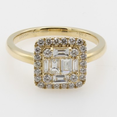 Image Ring mit Diamanten und Brillanten, GG 585/ 000, Diam. in versch. Schliffformen u. Brill. ...
