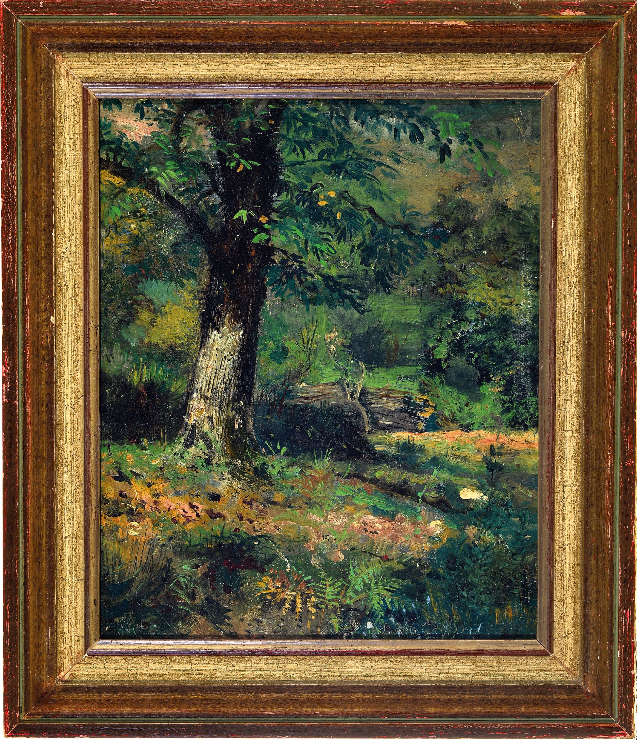 Detail k: Jean Baptiste Tetar van Elven, 1815 Amsterdam-1879 Voorschoten, Naturstudie, Öl/Malkarton, rechts unten sign., ca. 25x21cm, R. ca. 34.5x29.5cm