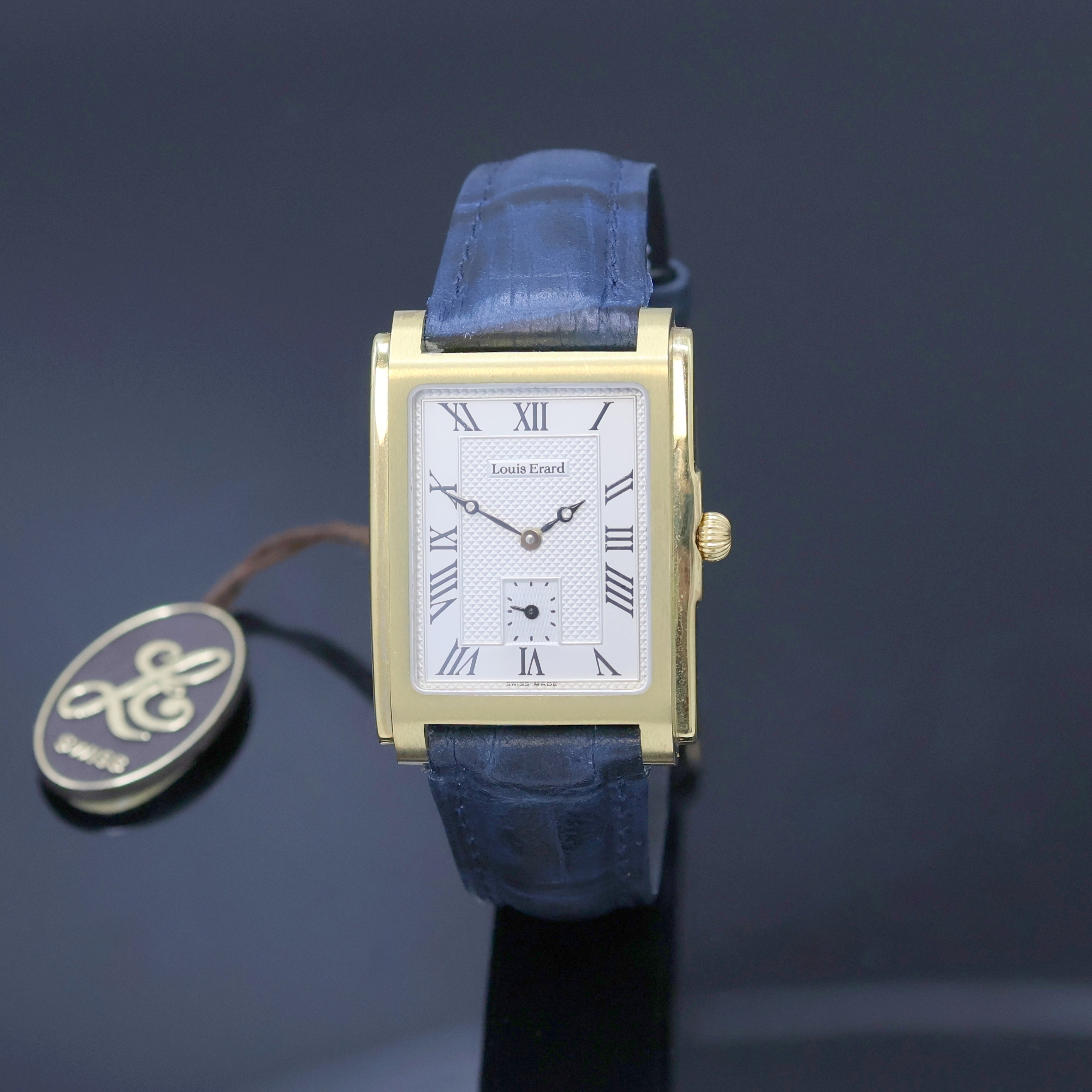 Image 27036739 - LOUIS ERARD nearly mint gilt wristwatch, Switzerland around 1990, manual winding, stepped ...
