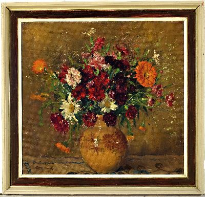 27036703k - Paul Hardy, Maler der 1. Hälfte des 20. Jh., Stillleben mit Sommerblumen in ...