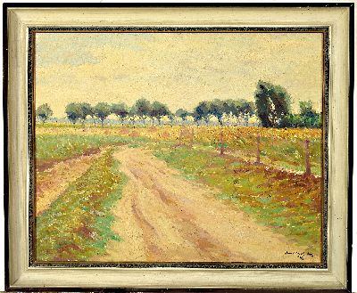 27036704k - Alfred Otto, 1873-1953 Berlin, Landschaft bei Oberbörsch, Baum bestandener Feldweg, ...