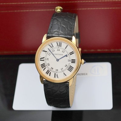 Image CARTIER Ronde Solo Armbanduhr in GG 750/000 Referenz W6700455, quarz, Edelstahlboden ...
