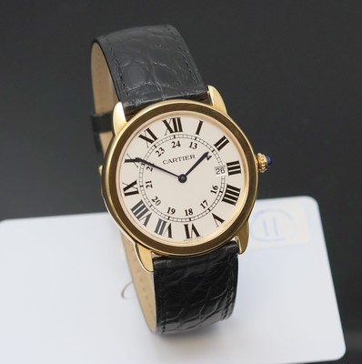 27036714b - CARTIER Ronde Solo Armbanduhr in GG 750/000 Referenz W6700455, quarz, Edelstahlboden ...