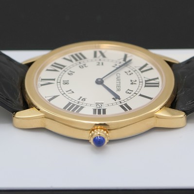 27036714d - CARTIER Ronde Solo Armbanduhr in GG 750/000 Referenz W6700455, quarz, Edelstahlboden ...