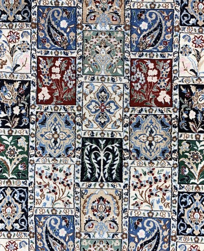 27036732b - Nain fein, Persien, Mitte 20.Jhd., Korkwolle mit Seide, ca. 153 x 98 cm, EHZ: 2-3 ...