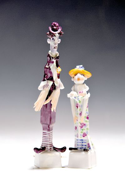 Image 2 Porzellanfiguren, Meissen, Entwurf Peter Strang, Liesel Karlstadt und Karl Valentin, ...