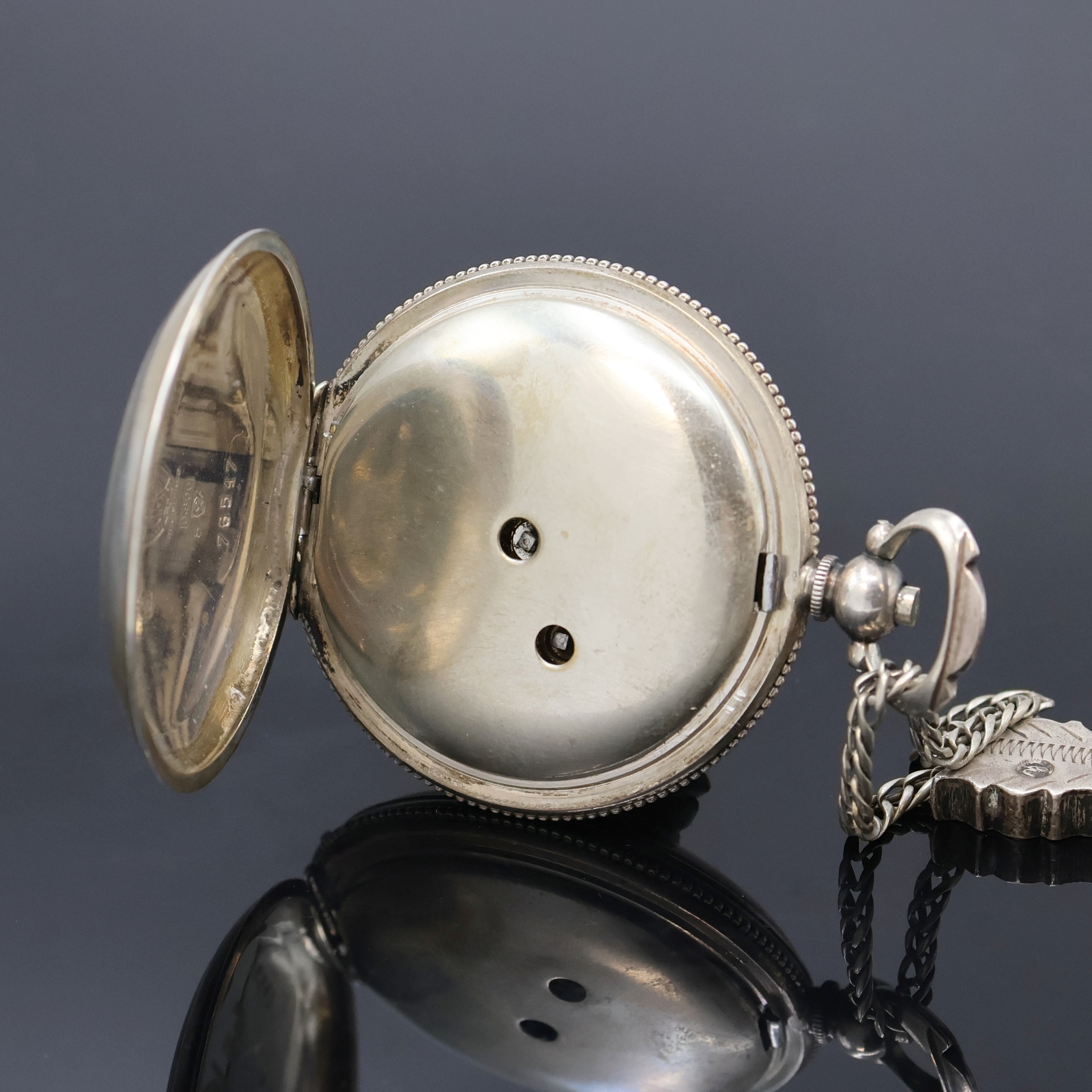 Detail c: EDWARD PRIOR London Taschenuhr für den osmanischen Markt Nr. 69071, um 1880, 800er Silbergeh. bez. Karabian, Metallcuvette, Emailzifferbl. m. ...