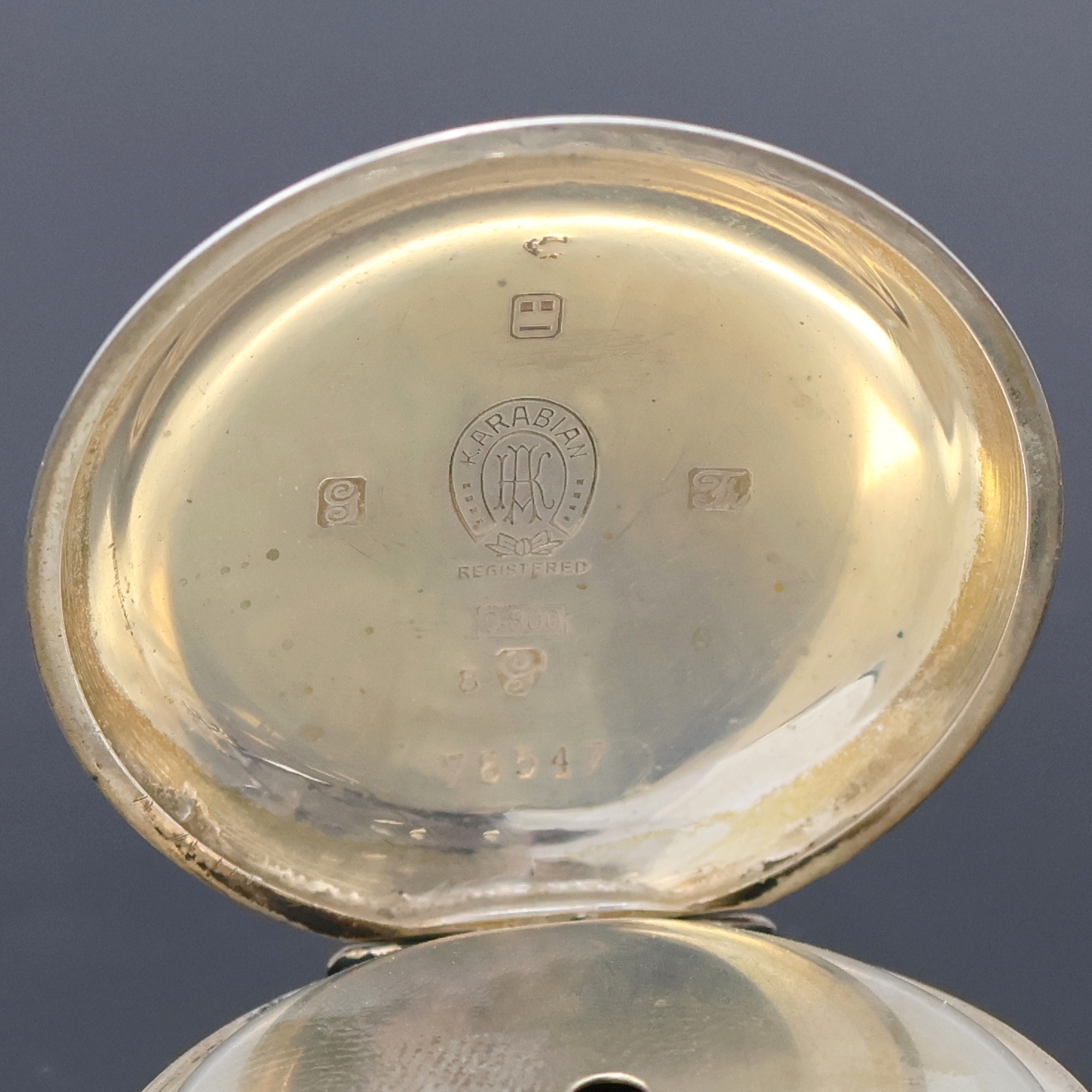 Detail d: EDWARD PRIOR London Taschenuhr für den osmanischen Markt Nr. 69071, um 1880, 800er Silbergeh. bez. Karabian, Metallcuvette, Emailzifferbl. m. ...