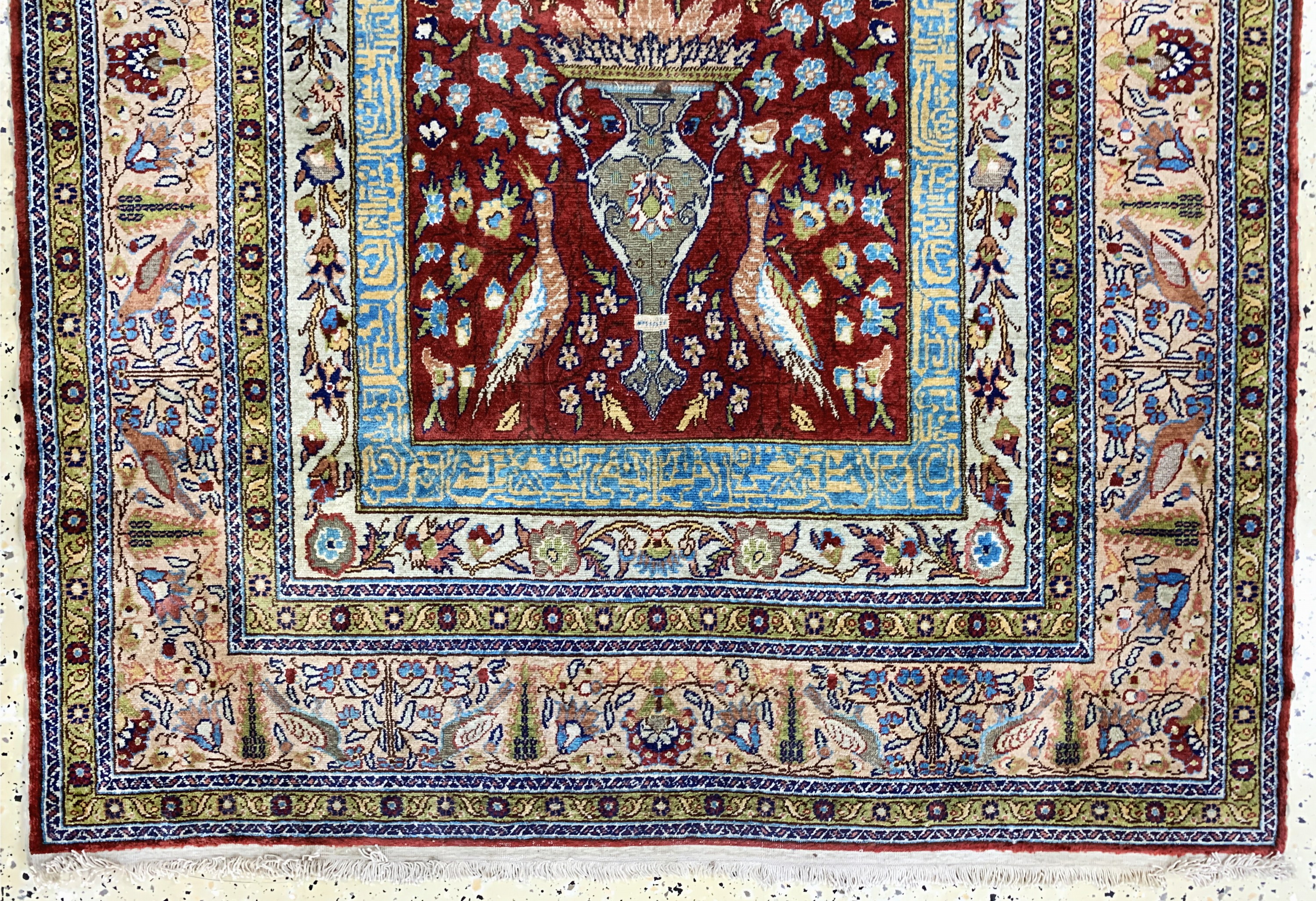 Detail c: Kayseri Seide, Türkei, Mitte 20.Jhd., reineNaturseide, ca. 152 x 102 cm, metallbroschiert, EHZ: 2