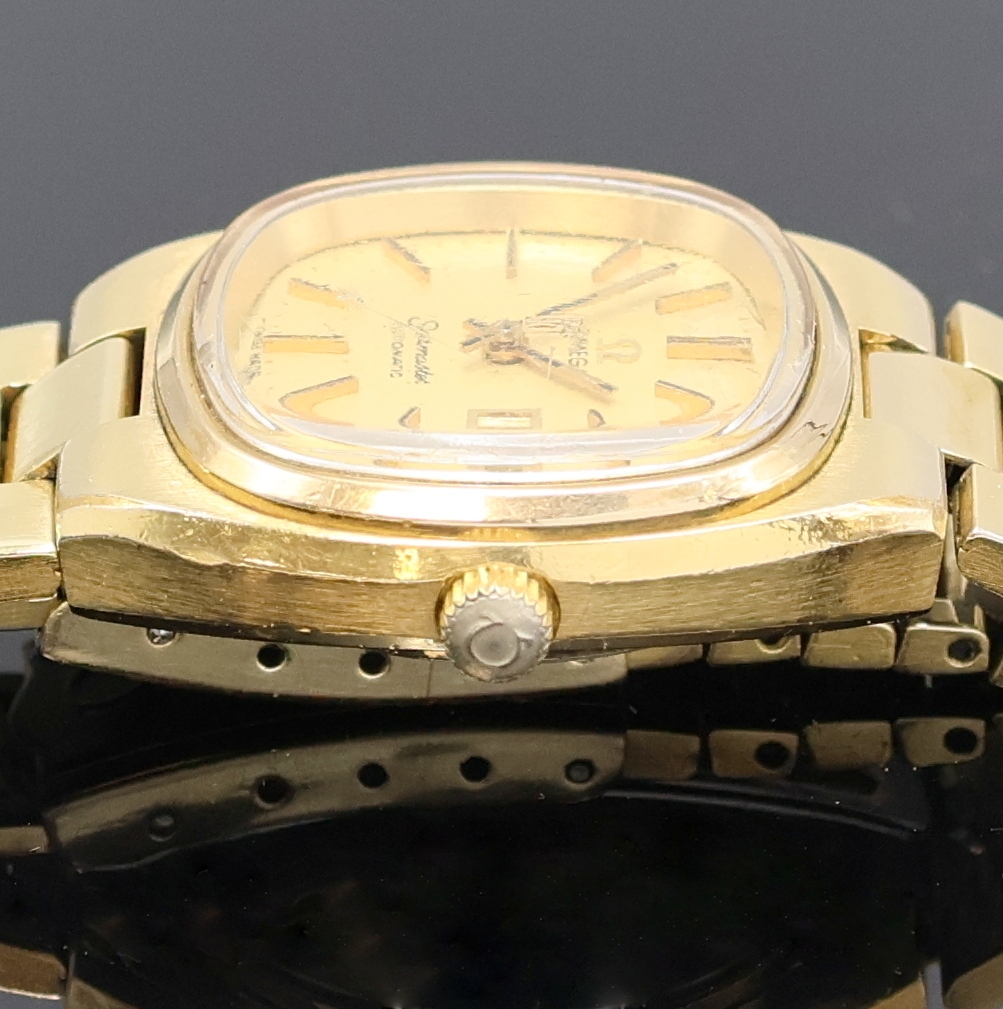 Detail e: 2 vergoldete Damenarmbanduhren, 1 x Omega Seamaster Automatic Ref. 566.0088/766.0819, Schweiz um 1979, inkl. Gliederband m. Faltschl., Boden m. ...