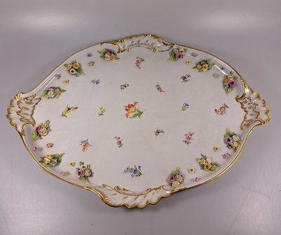 27036845c - Tete-a-tete, Meissen, Knaufzeit/Anfang 20.Jh., Porzellan, gestreute Blümchen, ...