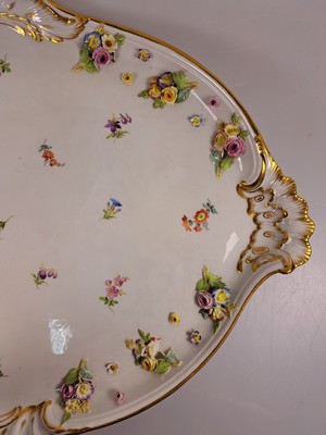 27036845d - Tete-a-tete, Meissen, Knaufzeit/Anfang 20.Jh., Porzellan, gestreute Blümchen, ...